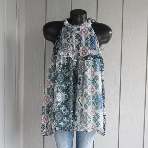 Libby Edleman Sheer Cold Shoulder Blouse - Picture 3 of 11